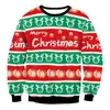 Men's Sweaters Christmas Pullovers For Men Reindeer 3D Printed O-Neck Sweater Top Couple Clothing Holiday Party Sweatshirts