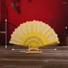 Dekorative Figuren Retro chinesische Seiden Bambus Klappern Fans Blumenmalerei Hand für Heimparty -Ornamente Dekoration Zubehör