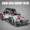 1 24 Audi RS6 DTM Modified Vehicle Ally Model CAR -speelgoed Diecasts Metalen gietgeluid en lichte autospeelgoed voor LDREN -voertuig T230815