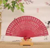 Decorative Figurines 1pc Vintage Folding Bamboo Original Wooden Carved Hand Fan Wedding Bridal Party Chinese Japanese For Home Decor