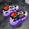 Sneaker Bambini che brillano bambini luminosi per ragazzi ragazze a led scarpe illuminate colorate USB in carica 230815