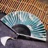 Decorative Figurines Chinese Style Folding Fan Aluminum Alloy Side Bone Japanese Men Women Hanfu Cheongsam Catwalk Dance Folded Props