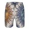 Men's Shorts Swimsuit Man Summer 2023 Gym Beach Sport Vintage Sun And Moon