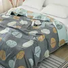 Blankets Cotton Gauze Warm Soft Throw Plaid For Kids On The/Bed/Sofa/Plane/Travel Bedding Winter Bedspread Comforter Muslin Blanket 230814