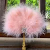 Decorative Figurines Feather Hand Fan Ladies Chinese Wedding For Dance Eventaille Mariage Decoration Sweet Fairy Handheld Fans