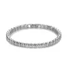 925 Silver Bracelets for Women Tennis 2mm Iced Out Chain Girls Luxury Round 5A Cubic Zirconia Bling Hip Hop Wedding Jewelry Gift 6.3 7Inches