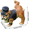 Dekorative Objekte harte Kerl Bulldog Peeing Hundestatue mit Sonnenbrille