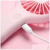 Party Favor USB Mini Wind Power Handheld Fan Bekväm och traquiet Portable Student Office Cute Small Cooling Drop Delivery Home G G DH359