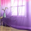 Curtain Pink Purple Linen Sheer Curtains Gradient Semi Voile Drapes for Bedroom Living Room Grommet Top Window Curtains Princess room R230815