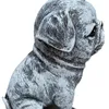 庭の飾りかわいいパグ犬像子犬彫刻の模倣石樹脂工芸装飾裏庭の装飾屋外パティオ装飾