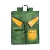 Schulbeutel Nesitu A4 Hochwertige Vintage Vintage Vollkorn echte Leder Frauen Männer Rucksack Cowhide grau braun Grün Fashion Promotion M8110