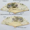 Decorative Figurines Chinese Vintage Floral Pattern Folding Fan Wedding Party Lace Silk Hand Held Flower Dance Po Prop Tool Art Craft