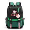 Skolväskor Demon Slayer Nezuko ryggsäckar för män Anime School Bag för tonåring Canvas Laptop Back Pack Women Rockssack Anime Nezuko ryggsäck 230814