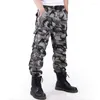 Herenbroek camouflage lading mannen multi pocket witte zwarte militaire casual tactische broek lente zomerkleding