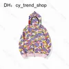 BAPE MENS HOODIESデザイナーフーディーサメのラミナス女性スウェットシャツ文字迷彩フーディーイブズサイズのコットンジップセーターフーディー刺繍カーディガン1SI4 91バペス