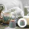 Storage Bottles Ceramic Jar Tea Decorative Coffee Canister Sugar Bowl Lid Airtight Spice Jars