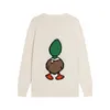 fashion designer womens sweater High quality round neck cartoon pattern embroidered printed wool knitted sweater women autumn casual warm loose woman sweater