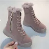 Girls Shoes Herfst en winter Nieuwe Snow Boots voor kinderen plus Velvet Plus Cotton Martin Boots Princess Shoes and Boots