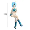 Action Toy Figures 17cm Anime Figure Re Life In A Different World From Zero Rem Ram Leopard Bikini Girl PVC Action Collection Model 230814