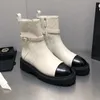 2023 Designer Luxury Pure Color Martin Ankle Boots Womens 100% Leather Outdoor Party Breattable Diamond Zipper Boot Lady Sexig mode Mid-heel Comfort Shoes Storlekar 40