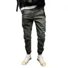 メンズパンツアメリカンファッションレトロ貨物ツーリングズボン秋の冬の太い服弾性ベルベットペンシル雄のハーレムコットン