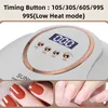 Nail Dryers Max UV LED Lamp For Dryer Manicure Drying 66LEDS Gel Varnish With LCD Display Salon 230814