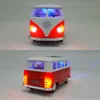Caipo 1 30 Volkswagen VW T1 Buslegering Modellbil Toy Diecasts Metal Casting Sound and Light Car Toys för LDREN Vehicle T230815