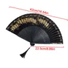 Dekorative Figuren 1PC Chinesische Retro -Stil Peacock Feder Bronzing Seidenklapper Fan mit Quasten tragbare Männer Frauen tanzen Handhandwerk tanzen Home Handwerk