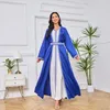 Ethnische Kleidung MT099 Arabische Muslime Kleider gesticktes Zweiteiler Kleid Abaya