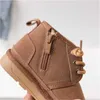 Sneakers New children's snow boots genuine leather warm plush lace unisex boys and girls warm shoes soft soles fashionable children's boots Z230815