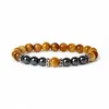 Strand Luxury Tiger Eye Beads Charm Bracelet