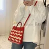 Totes 2023ins Versione coreana Lunch Box da pranzo di lana alla moda e semplice borsa a tracorsa da maglia grande borsa Caitlin_Fashion_Bags