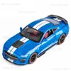 1 32 Ford Mustang Shelby GT500 Alaşım Araba Modeli Diecasts Oyuncak Araçlar Ses ve Hafif Araba Oyuncak Model Koleksiyonu Hediye T230815