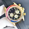 Mens Diamond Watch guma opaska ze stali nierdzewnej designerski zegarek automatyczny mechaniczny zegarek mody Sapphire Glass Glass Watchbang