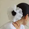 Oversized Lace French Hair Scrunchie For Women Elastic Ponytail Holder Headbands Hair Bands Elastic Hair Accessories