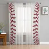 Rideau de Baseball blanc transparent, en Tulle, pour fenêtre de salon, chambre à coucher, cuisine, décoration de la maison, rideaux en Voile