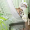 Curtain Bamboo Swan Pillar Water Surface Stone Curtains Tulle For Living Room Bedroom Kitchen Chiffon Sheer Window Treatment Decorations