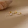 Kadınlar için saplama küpeleri 925 STERLING Gümüş Kaplama 18K Altın Küpeler Moda Düğün Laboratuvarı Mücevher için Elmas Hediye Oluşturdu 230814