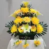 Flores decorativas 17 Pequena Liju Qingming Bouquet Tumba Varrando Cemitério Artificial Sacrifício de Crisântemo Suprimentos de colocação