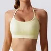 2023New Yoga Outfit Backless Sport Top Seamless Gym Workout Ribbed Push Up Bra's Beauty Back Bralette Athletic Wear for Women Designer