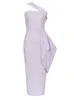 Abiti casual sexy increspature senza maniche donne drappeggiate donne da donna una spalla un elegante festa serale elegante