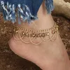 Anklets Tassel Chain Bells Sound Metal Chain Anklet Belett Elegant Women Leg Foot Chain Girl Beh Brelets Foot Jewelry J230815