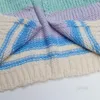 Kobiety damskie ograniczone bez guzika w paski z dzianiny w paski w paski kardigan 2023 Autumn Lose Hand Crochet Sweater Płaszcz Top Top Coat