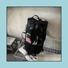 حقائب في الهواء الطلق Lism Fashion Men Women Women Backpack Backpack Large Capaciy Travel Travel Bag Male Sport Gym Litness Cylinder Hip Hop Drop Dropress S ot2mg