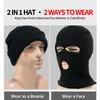 Czapki do czapki/czaszki 3 otwory maska ​​narciarska Zima okładka pełna twarz rowerowy sportowy gaiter gaiter ciepły dorosły Balaclava dla kobiet i mężczyzn 230814