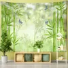 Gobeliny bambusowe leśne szlak gobelin Wiszący naturalny sceneria sztuka hipishitor Dormitor Home Decor