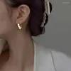 Hoop oorbellen Carlidana Luxury Minimalistische 2023 Trend Geometrische metalen schijfhanger voor vrouw/meisjes sexy Koreaans sieradenfeestje