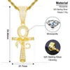 Anhänger Halsketten 925 Sterling Silber Auge des Horus Ankh Cross Anhänger ECED D VVS Pendell Halsketten für Frauen Hip -Hop -Schmuck 230815