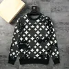 56 Men Sweater Fashion Letter Pattern Autumn Winter Manga Longo Menses Menores Casual Crew Neck Contrast M-3xl