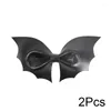 Hårtillbehör 2st Halloween Bat Clips Leather Black Devil Wings Hairpins Women Girls Costume Cosplay Party